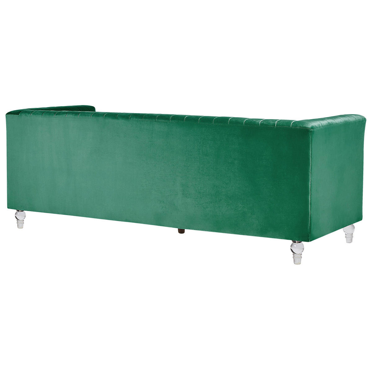 3-SITZER-SOFA Samtstoff Grün Arvika - Grün, Textil (204/75/78cm) - Beliani