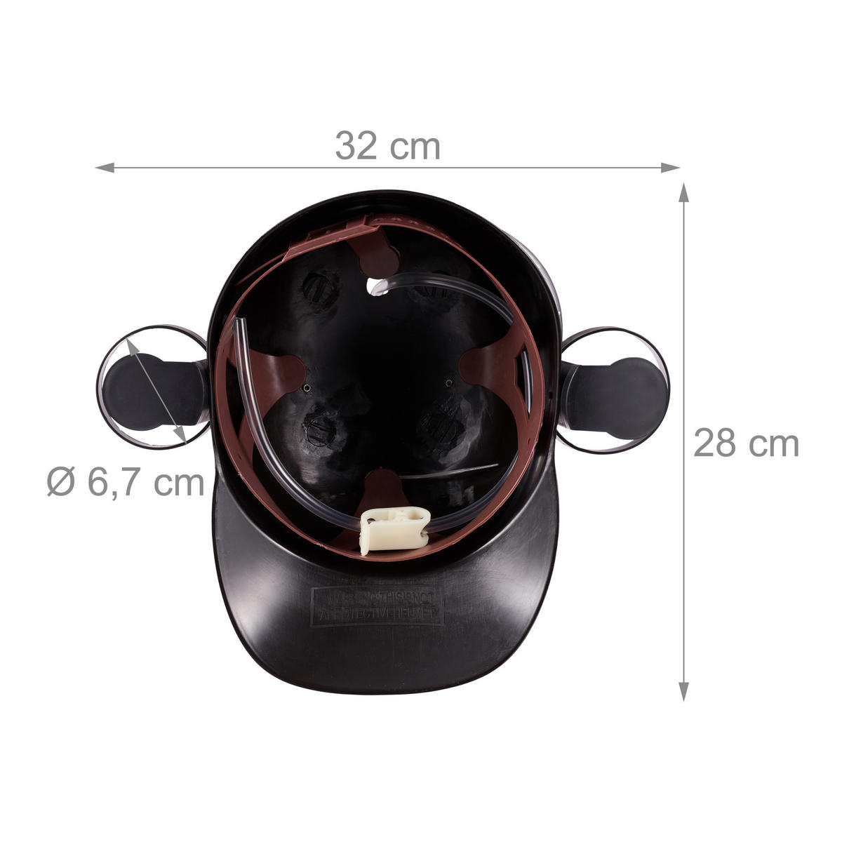 TRINKHELM Pirat - Schwarz, Kunststoff (32/13/28cm) - Relaxdays