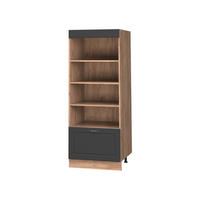 KÖKSHYLLA Fame-Line, Herrgård i antracitguld/Goldkraft ek, 60 cm - Honungsek/Antracit, Träbaserade material (60/153.6/58.1cm) - Vicco