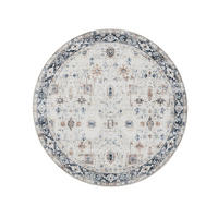 VINTAGE-TEPPICH George waschbar ø 120 cm rund - Creme/Grau, Kunststoff (120/120cm) - benuta