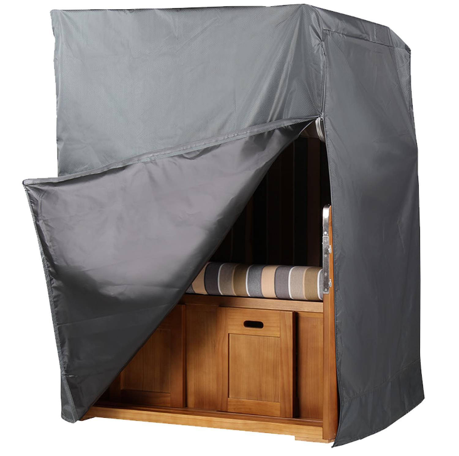STRANDKORB Schutzhülle Prestige Protect - Größe L - Dunkelgrau, Kunststoff (128/170/85cm) - bene living