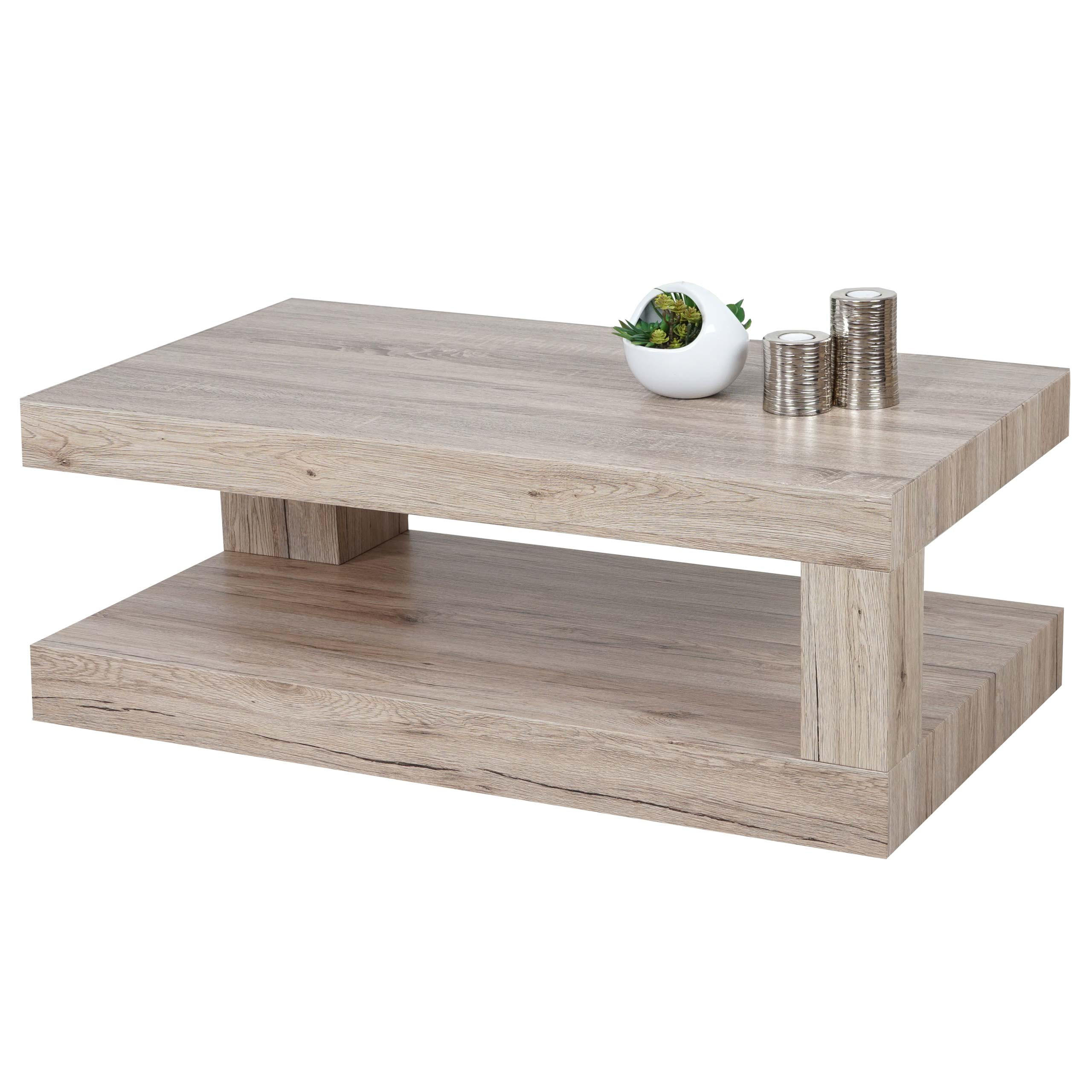 MCW COUCHTISCH Eiche San Remo 110cm × 60cm × 40cm