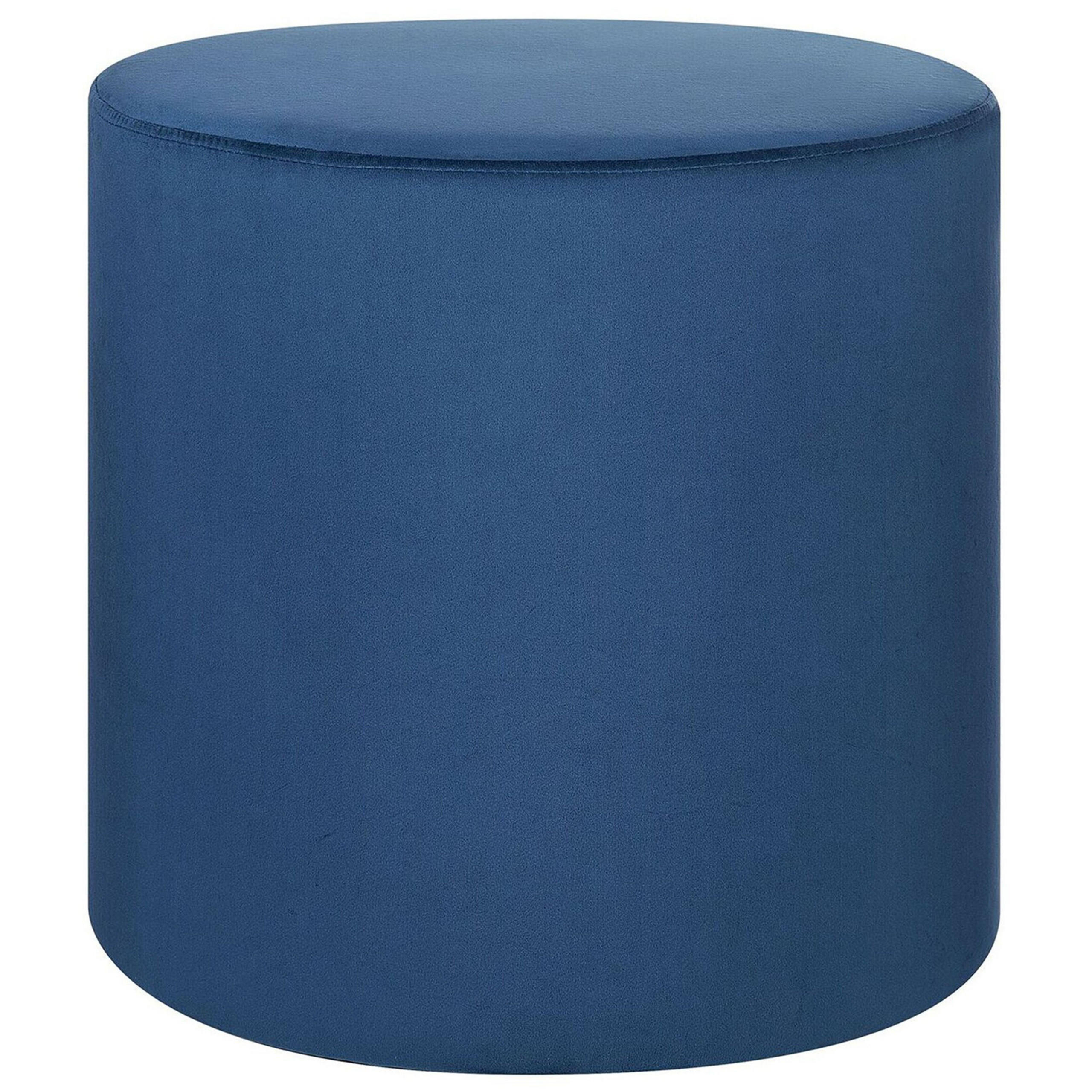 POUF Lovett 47/47/46 cm - Blau, Textil (47/46/47cm) - Beliani