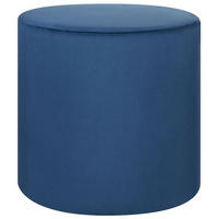 POUF Lovett 47/47/46 cm - Blau, Textil (47/46/47cm) - Beliani