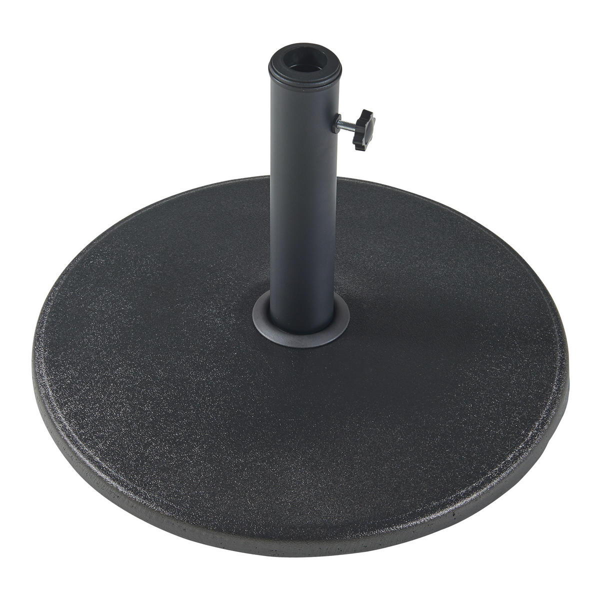 SONNENSCHIRMSTÄNDER Bionaz - Schwarz, Stein (50/50cm) - casa.pro