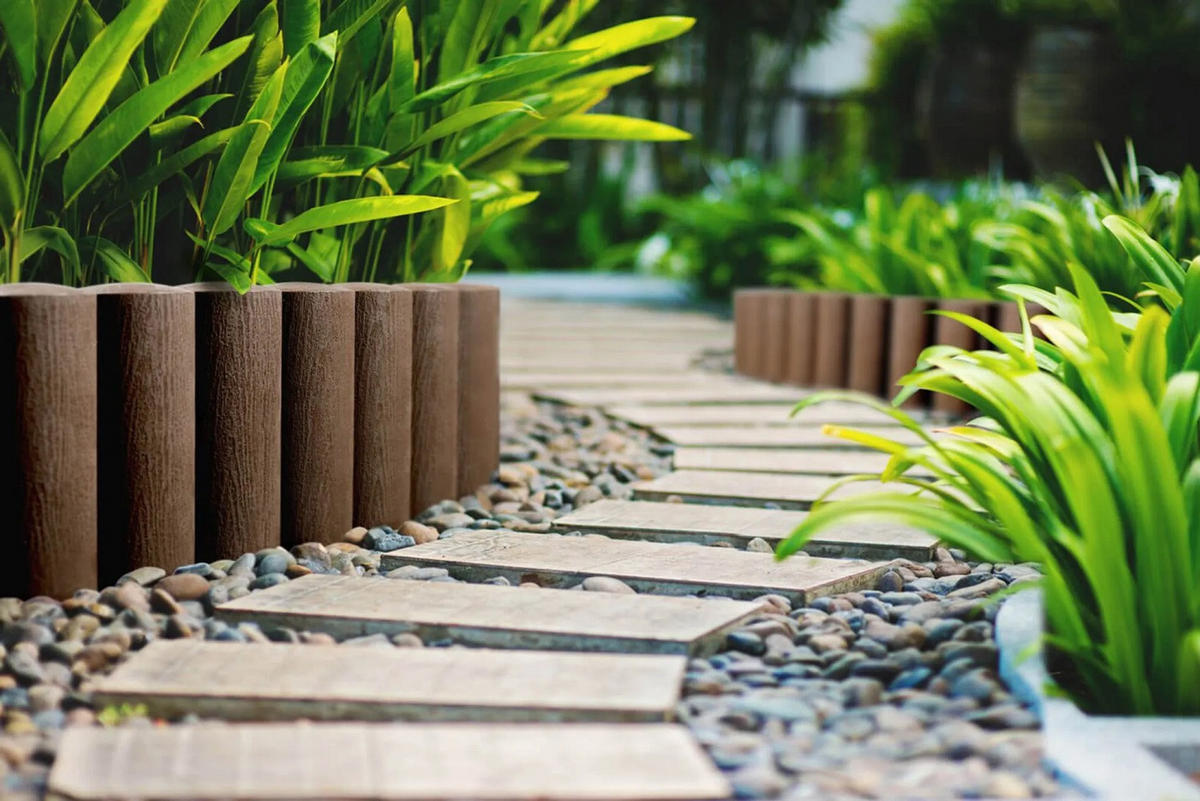GARTENPALISADE ECO 2,4 m braun - Transparent, Kunststoff (24/8.5/240cm) - Cellfast