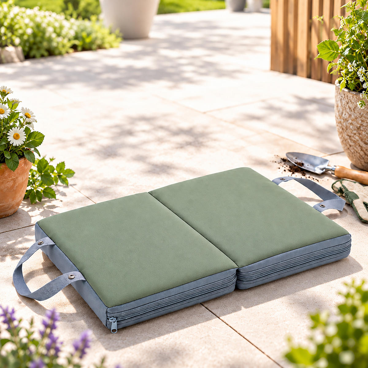 KLEKAČKA Zelená skládací neopren 55x34 cm - zelená barva, textil/plast (55/34cm) - Relaxdays