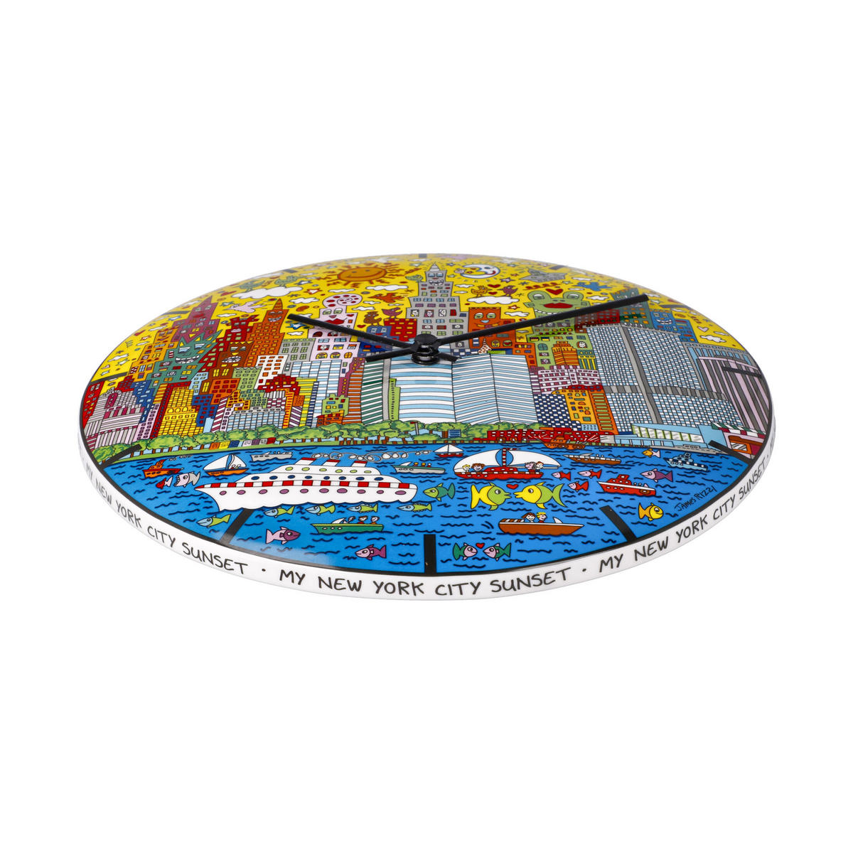 WANDUHR James Rizzi My New York City Sunset, Porzellan, Bunt, 31 cm - Multicolor, Keramik (31/5/31cm) - Goebel