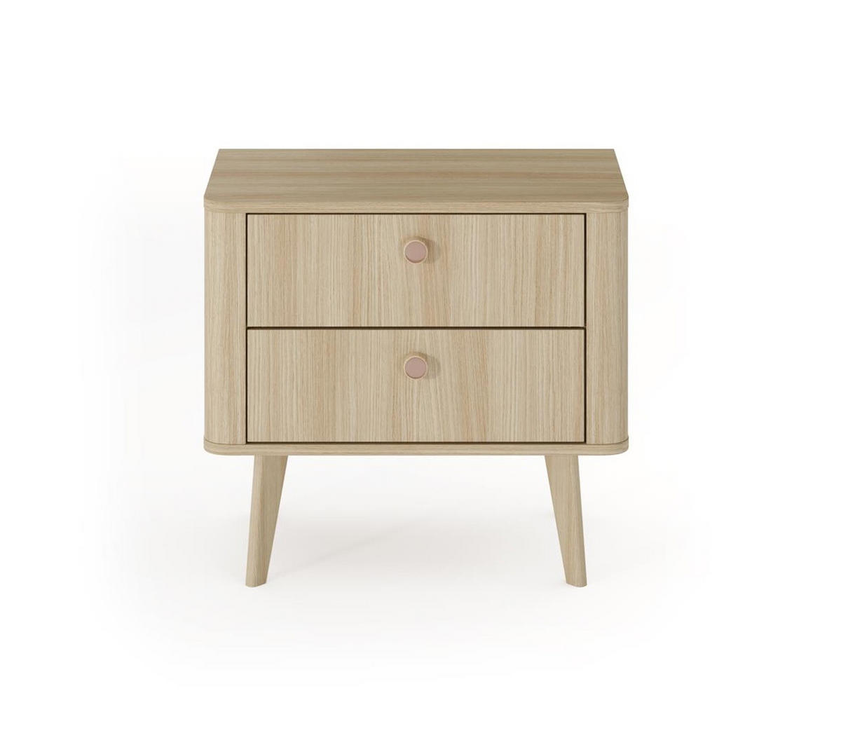 NACHTTISCH Mila Hellbraun, mit Schubladen - Hellbraun, Holzwerkstoff (63/57/38cm) - Bettso