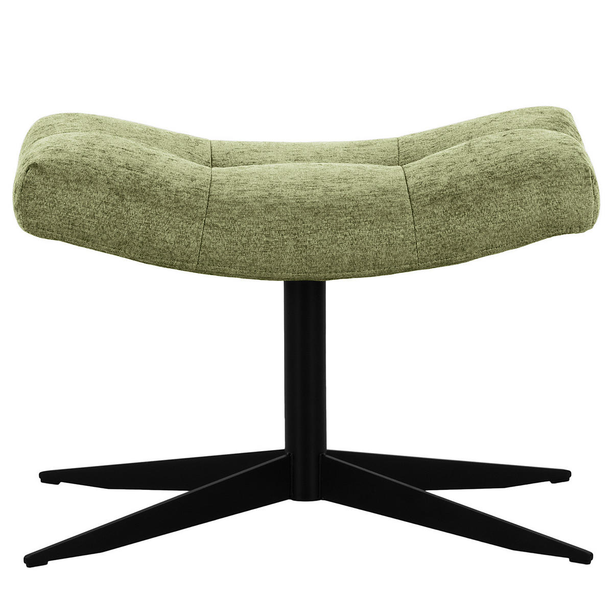 POLSTERHOCKER - Schwarz/Grün, Textil/Metall (67/47/50cm) - home24