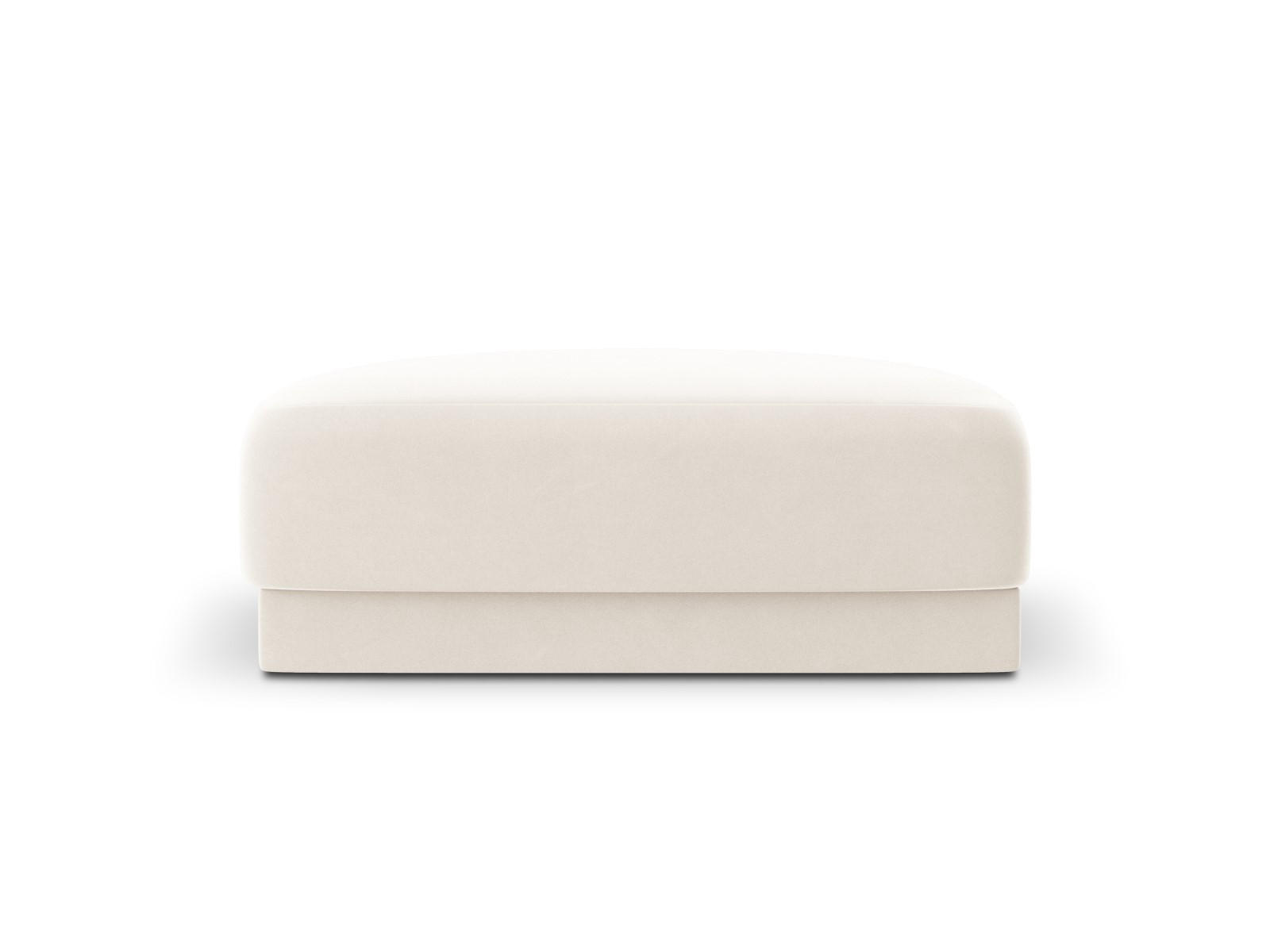 POUF Miley aus Samt leichtes beige - Beige, Textil (90/40/90cm) - Micadoni