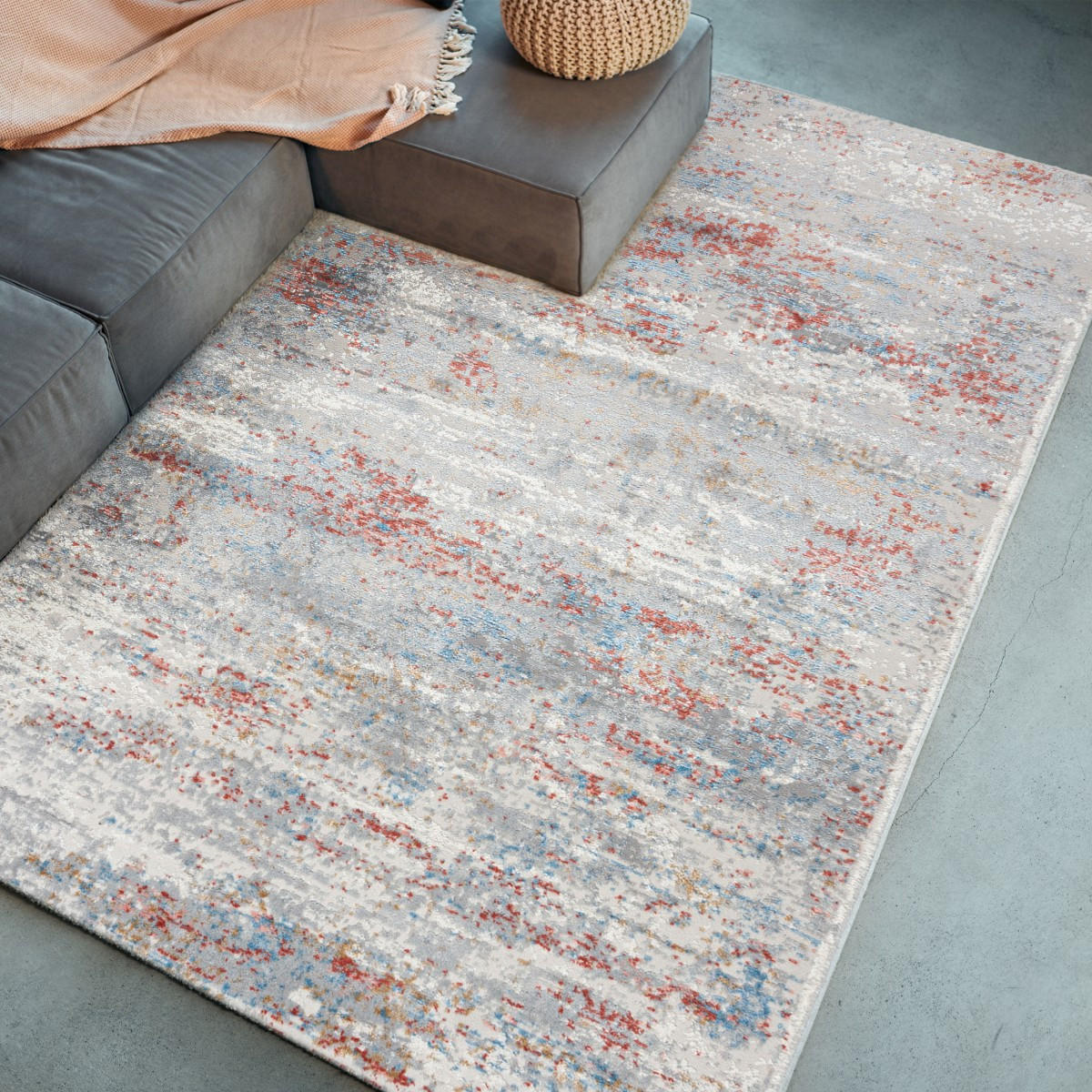 KOBEREC béžový krémový oranžový - 80 x 150 cm - různobarevná, textil (80/150cm) - Mazovia