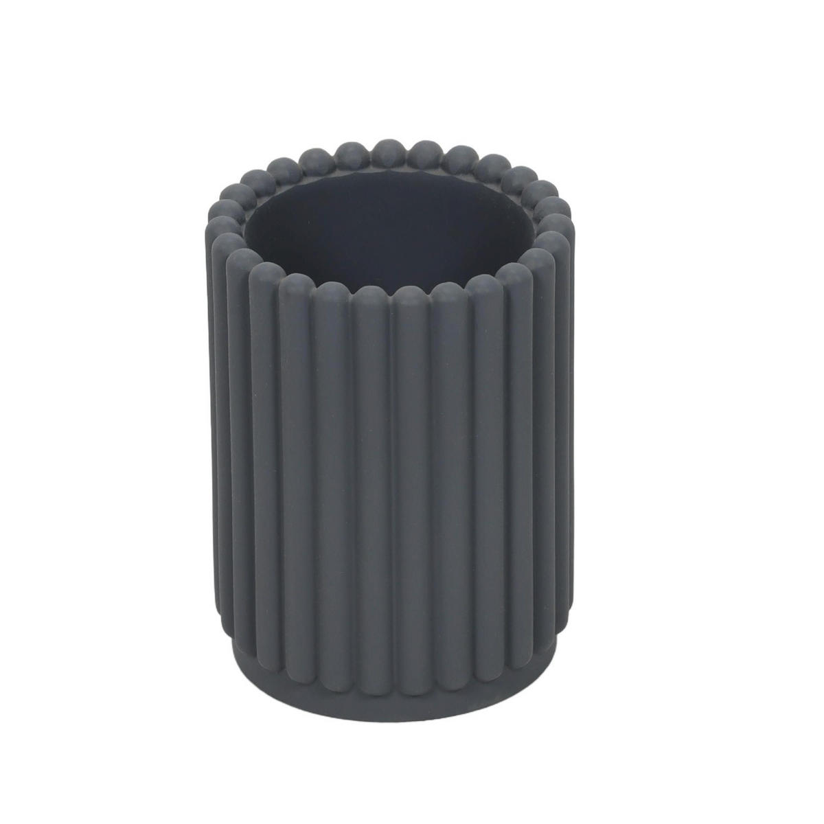 ZAHNBÜRSTENBECHER Bonbon 7,5/7,5/10,5 cm - Grau, Kunststoff (7.5/10.5/7.5cm) - 5five Simply Smart