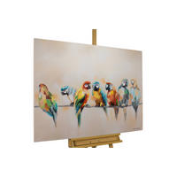 ACRYLBILD HANDGEMALT 120/90 cm - Blau/Beige, Holz/Textil (120/90cm) - KUNSTLOFT