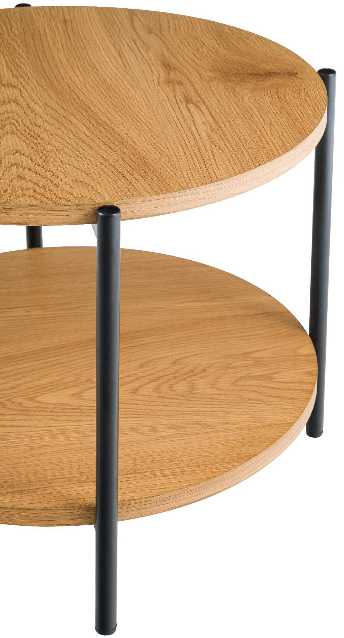 COUCHTISCH Bazon Holz Natura Beistelltisch Rund - Naturfarben, Holz (50/50/40cm) - DELUKE