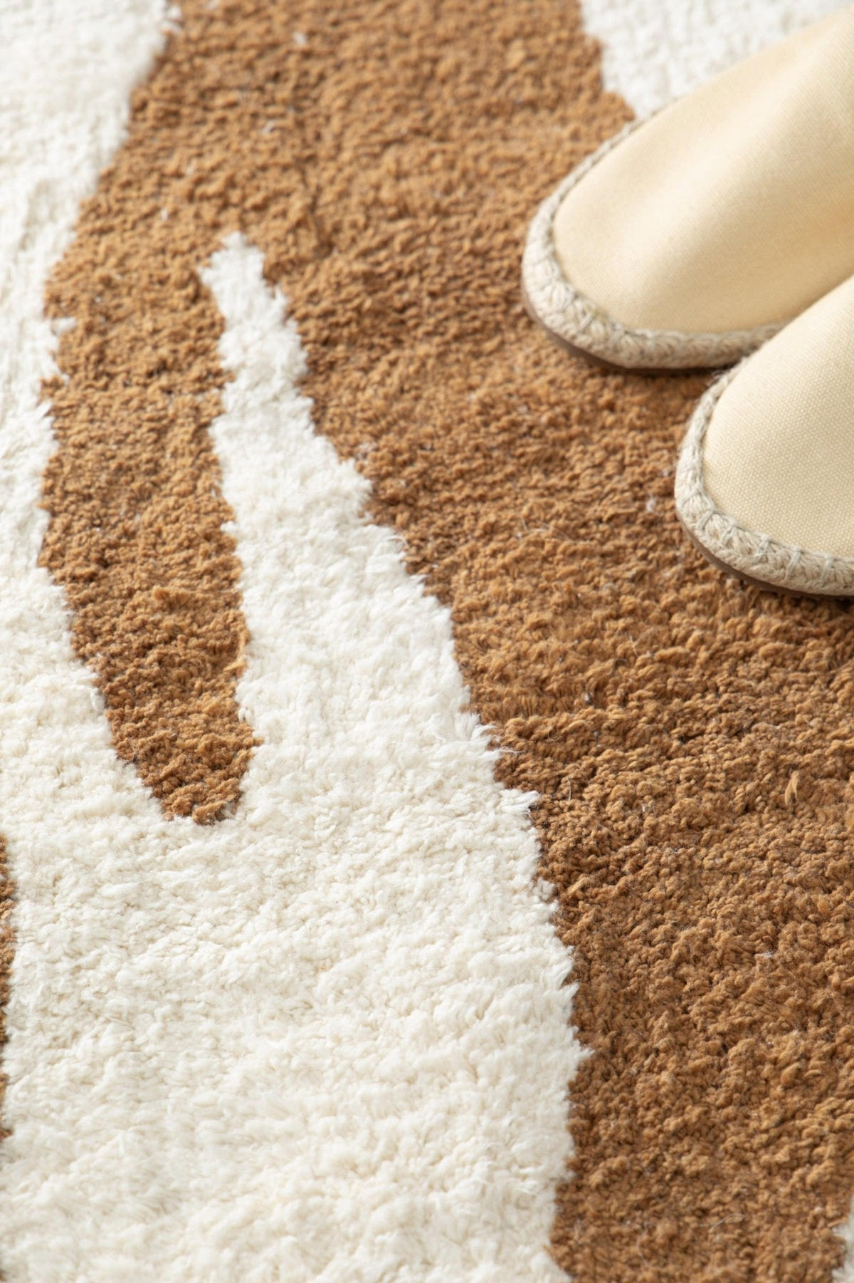 TEPPICH Design hochwertige Baumwolle bruin - Braun, Naturmaterialien (200/290cm) - AFK Living