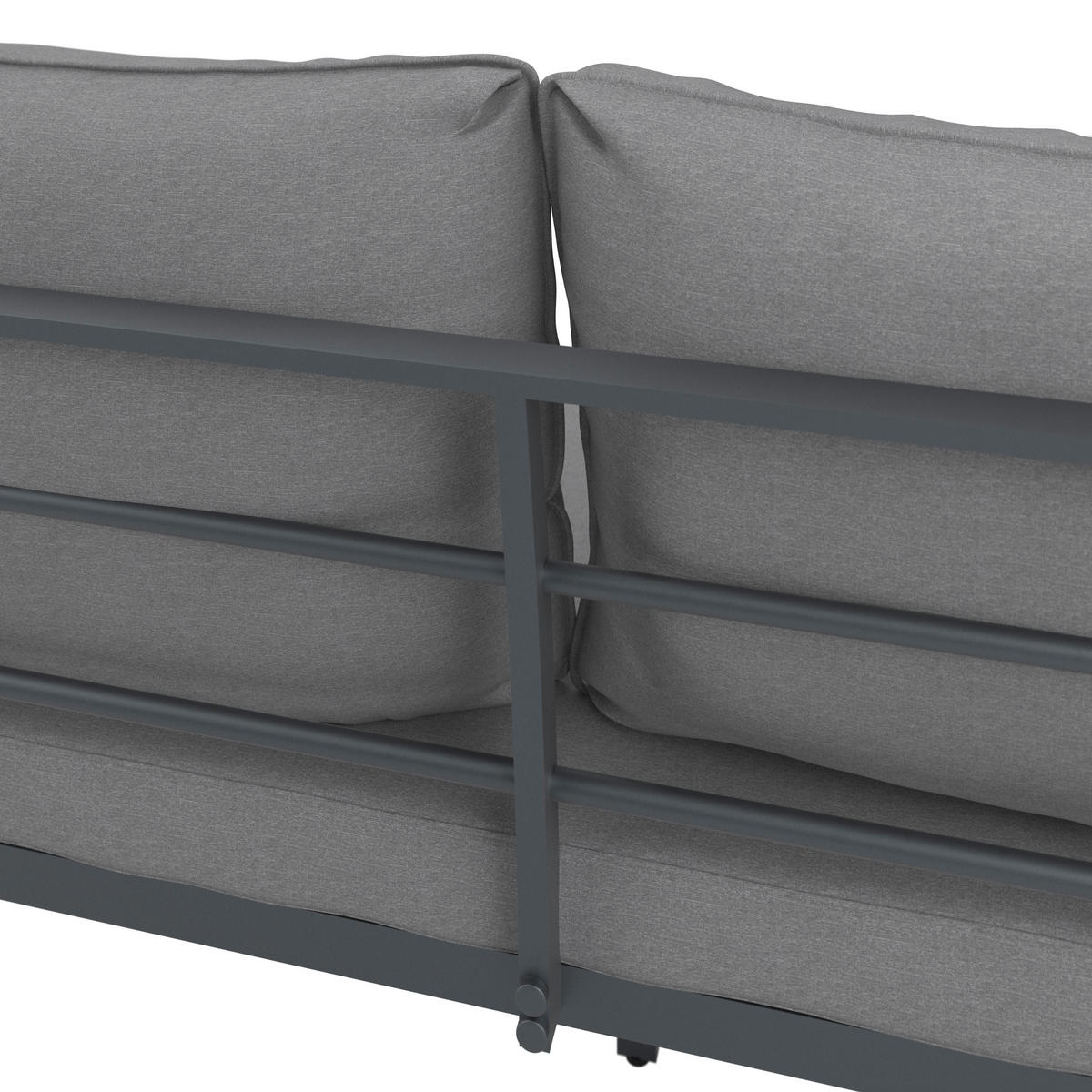 LOUNGEGARNITUR-SET Sallie Grau Holz/Metall/Outdoorstoff - Grau, Holz - Bessagi Garden