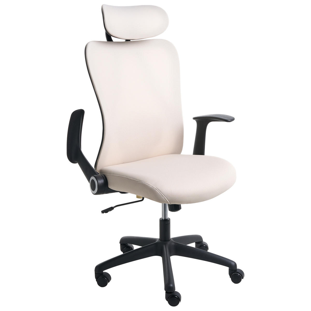 KANCELÁŘSKÁ ŽIDLE Látka Béžová Zyven - béžová, textil (60/119/60cm) - Beliani