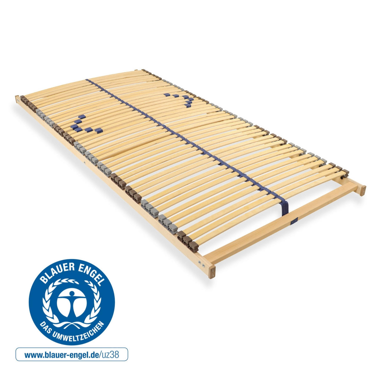 LATTENROST 90x190 cm vormontiert , 42 Latten 7-Zonen Birkenschichtholz belastbar 150 Kg Made in Germany - Braun, Holz (90/190cm) - Sleepneo