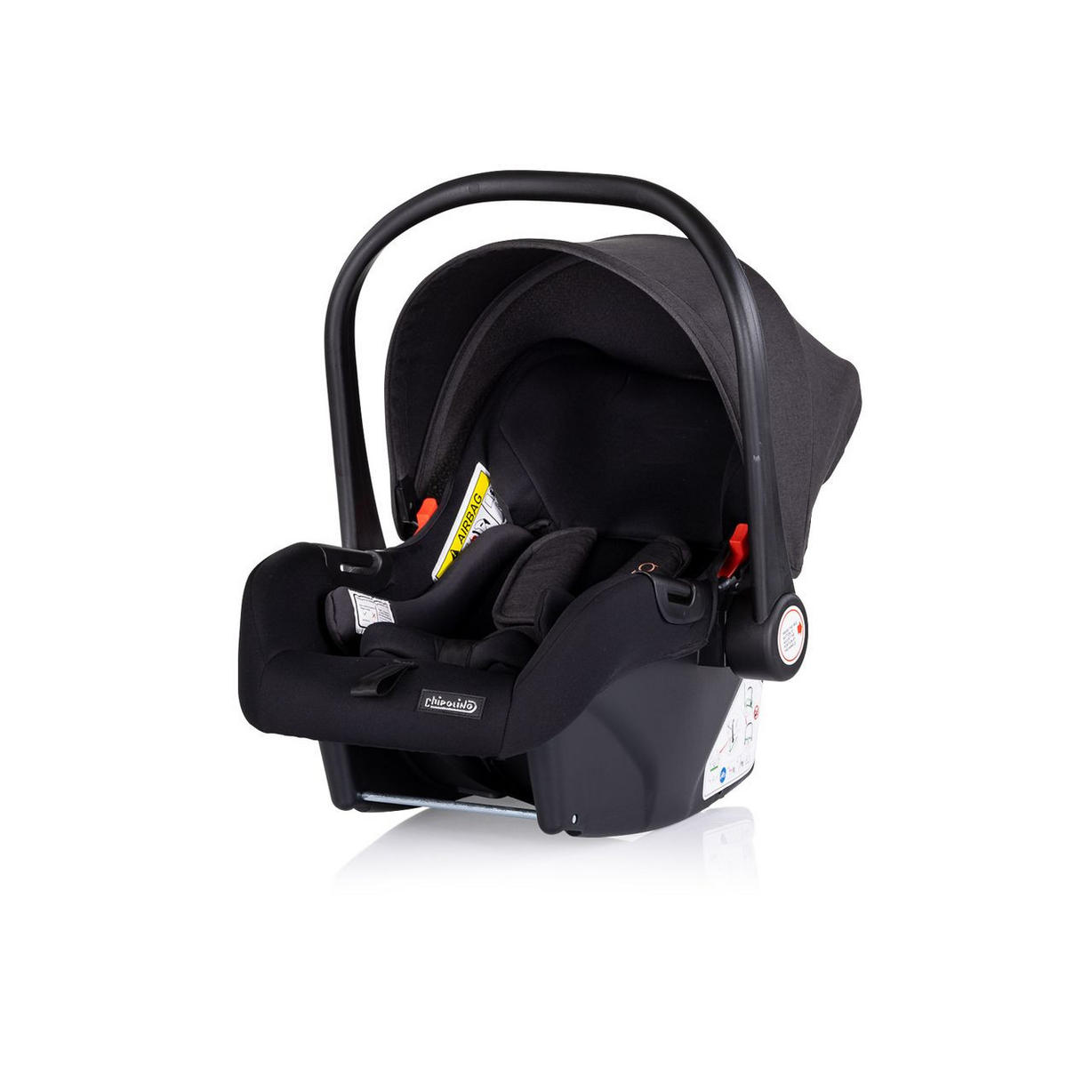 KOMBIKINDERWAGEN Ultera 3 in 1 schwarz Babyschale Fußabdeckung klappbar Korb - Schwarz, Metall (75/56/102cm) - Chipolino