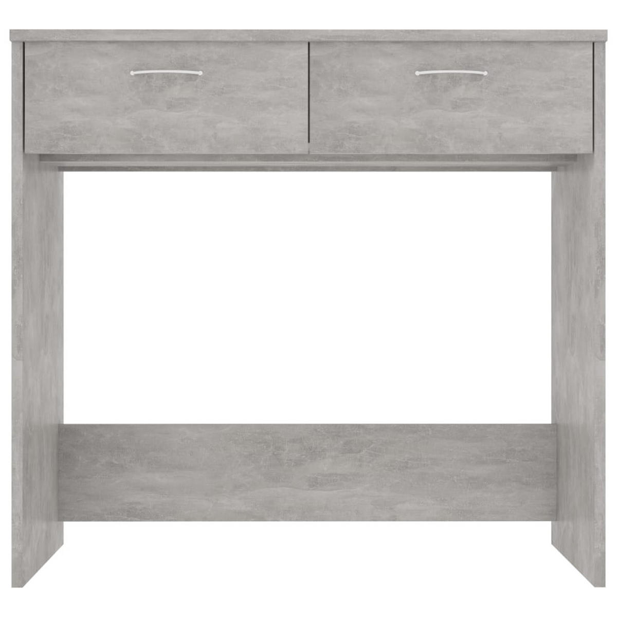 SCHREIBTISCH mit 2 Schubladen 80/40/75 cm aus Holzwerkstoff Betongrau - Hellgrau/Grau, Holz (40/80/75cm) - vidaXL