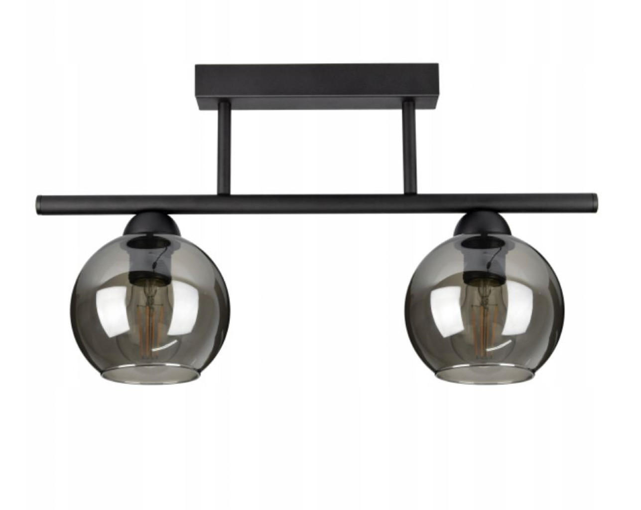 DECKENLEUCHTE HAGEN - Schwarz, Glas/Metall (50/15/28cm) - kiki design