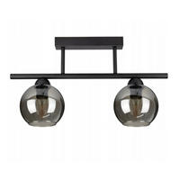 DECKENLEUCHTE HAGEN - Schwarz, Glas/Metall (50/15/28cm) - kiki design