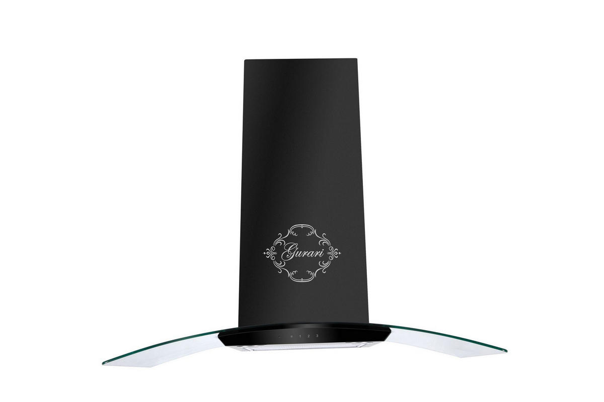 DUNSTABZUGSHAUBE GCH T 465 60 BL PRIME + umluftset - Schwarz, Glas/Metall (60/81/43cm) - Gurari