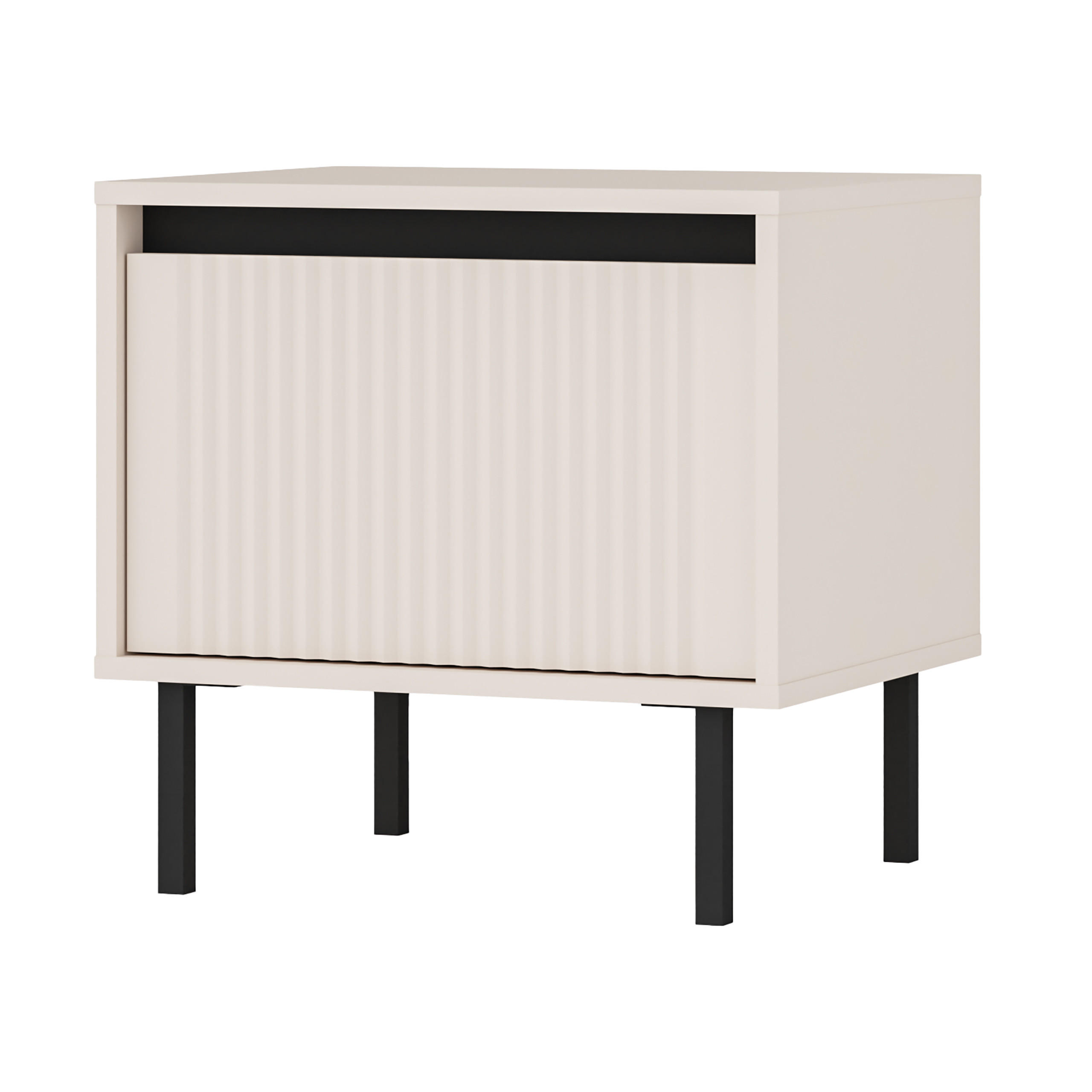 NACHTTISCH OSTIA 51,8/50/40 cm Beige - Beige, Holzwerkstoff (51.8/50/40cm) - MASSENO