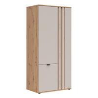 SKŘÍŇ 3DVEŘOVÁ Ezra Kašmír a dřevo - béžová, kompozitní dřevo (90.5/195.5/56cm) - Petits-meubles