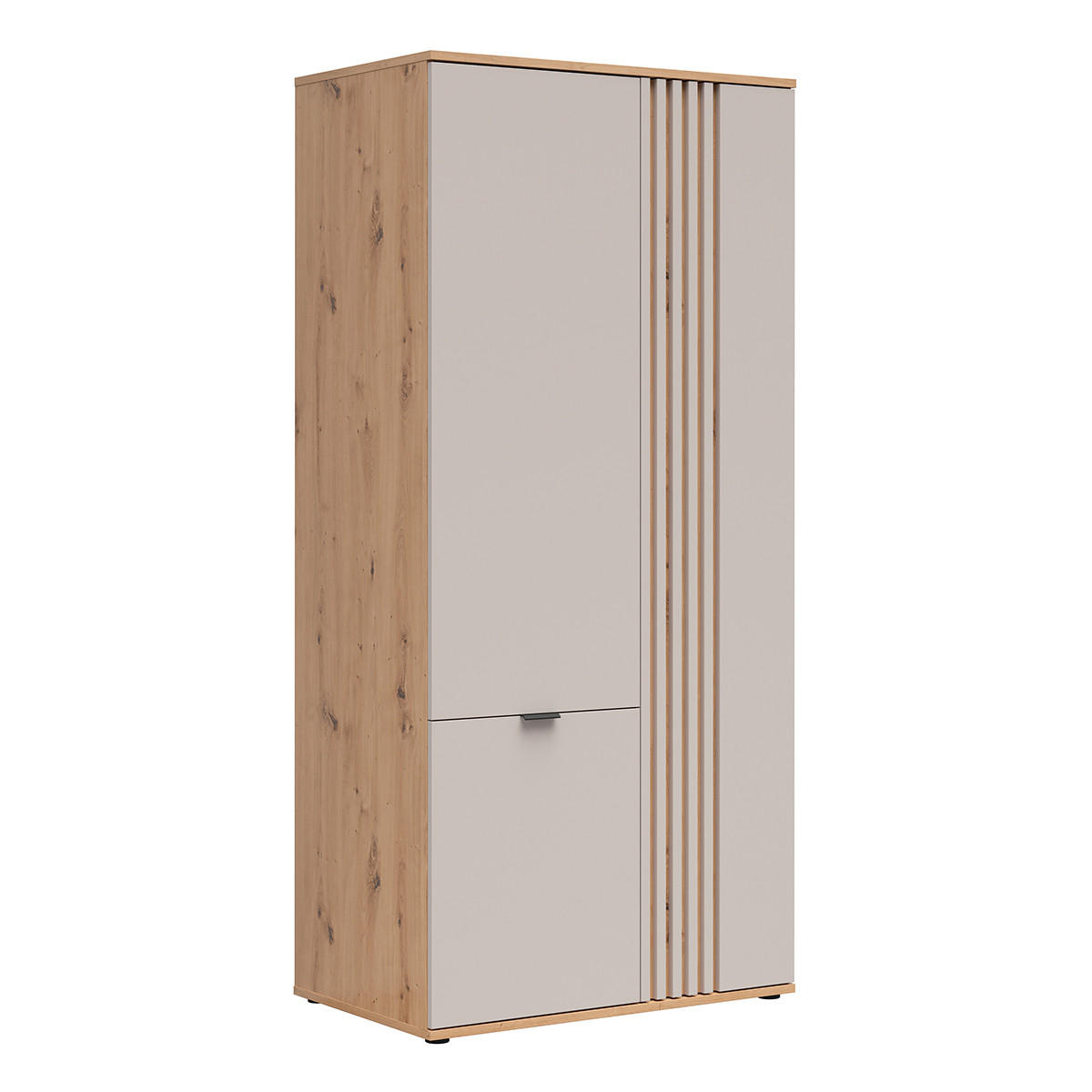SKŘÍŇ 3DVEŘOVÁ Ezra Kašmír a dřevo - béžová, kompozitní dřevo (90.5/195.5/56cm) - Petits-meubles