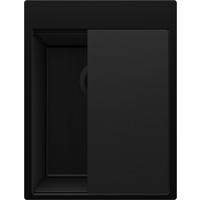 SPÜLBECKEN Oslo, 2-er set Alles Schwarz 38/50 cm 1 Becken + Ablauf-Set + Schneidebrett ab 40er Unterschrank - Schwarz, Kunststoff (38/20/50cm) - Primagran