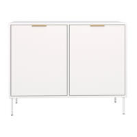 SIDEBOARD Vena Weiß 100 cm - Goldfarben/Weiß, Holzwerkstoff/Kunststoff (100.6/86/40cm) - Selsey