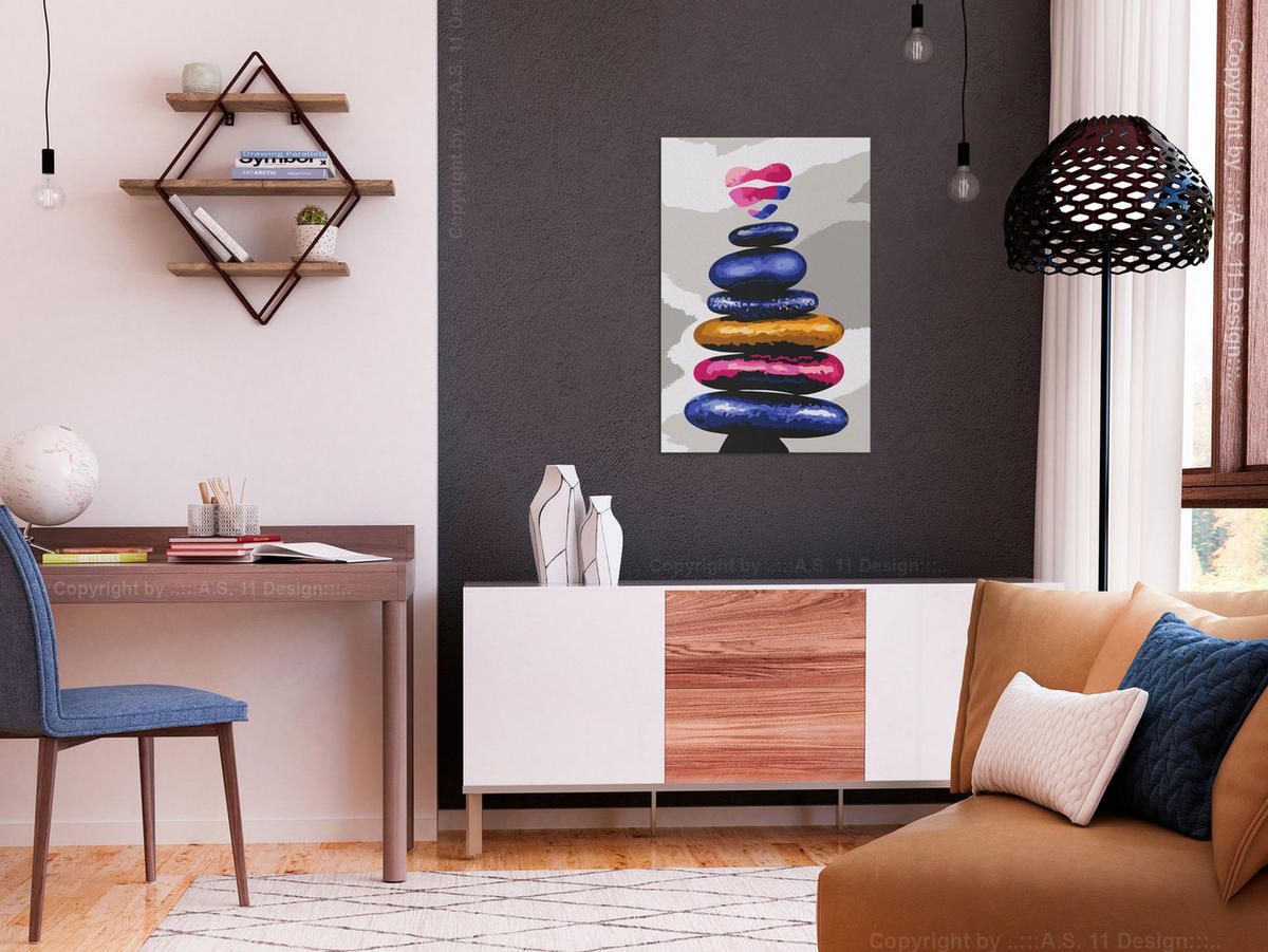 MALEN NACH ZAHLEN 40/50 cm - Multicolor, Textil (1.4/50cm) - KUNSTLOFT