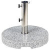 SONNENSCHIRMSTÄNDER Granit/Edelstahl grau 45 cm Ceggia - Silberfarben/Grau, Stein (45/45cm) - Beliani