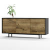 SIDEBOARD Akia Eiche Ribbeck 66/154/40 cm - Alteiche, Holzwerkstoff (154/66/40cm) - SIMPLYFURN