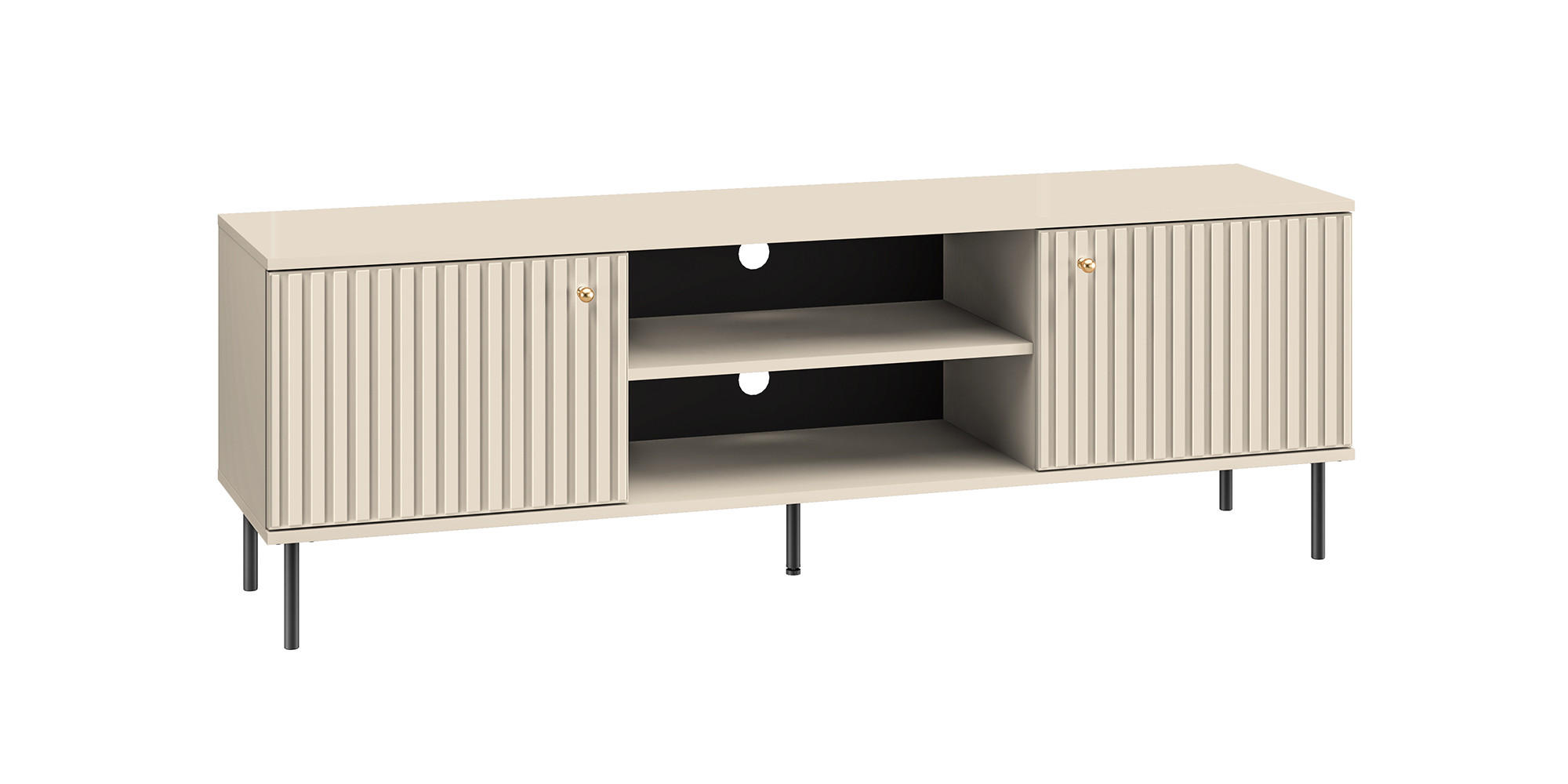 LOWBOARD Sophie kaschmir matt 160 / 40 / 53cm - Kaschmir/Beige, Holz/Holzwerkstoff (160/53/40cm) - Feldmann-Wohnen