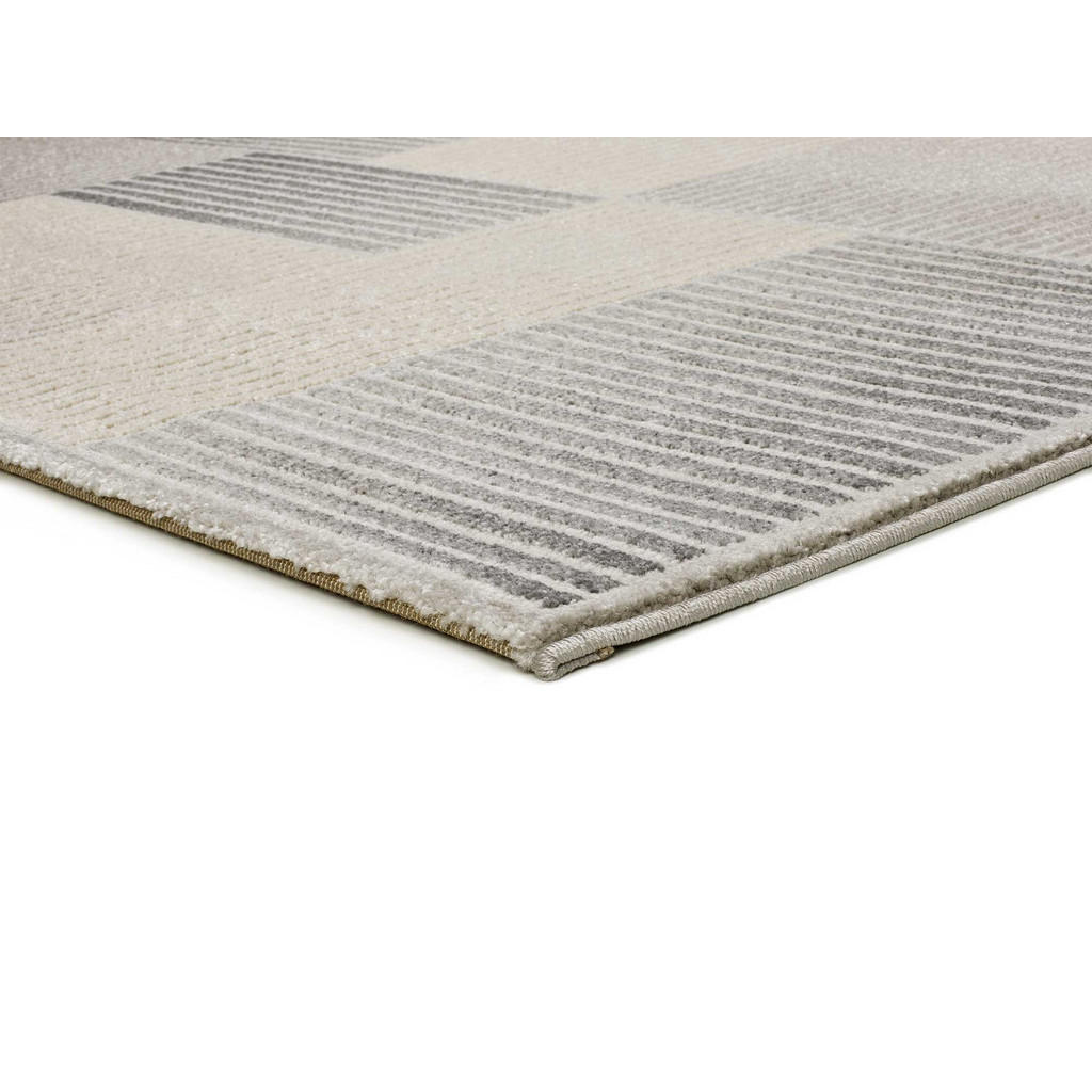 Thumbnail - Atticgo Webteppich, Grau, Creme, Textil, Grafikmuster, Rechteckig, 133x190 cm, Oeko-Tex® Standard 100, für Fußbodenheizu...