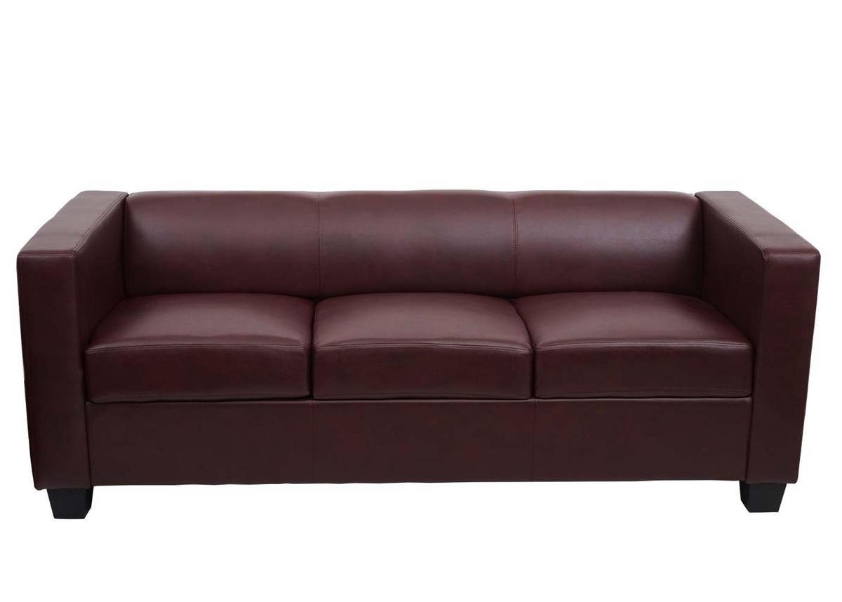 3ER SOFA Rotbraun - Rotbraun, Textil (191/70/75cm) - MCW