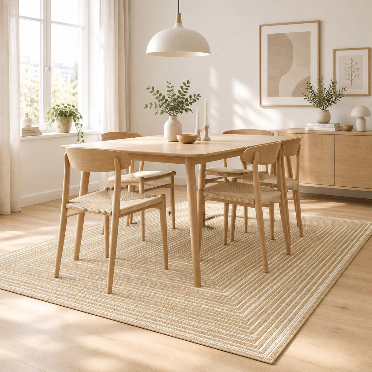 TEPPICH für Innen und Außen im Designstil beige - Beige, Textil (160/230cm) - AFK Living