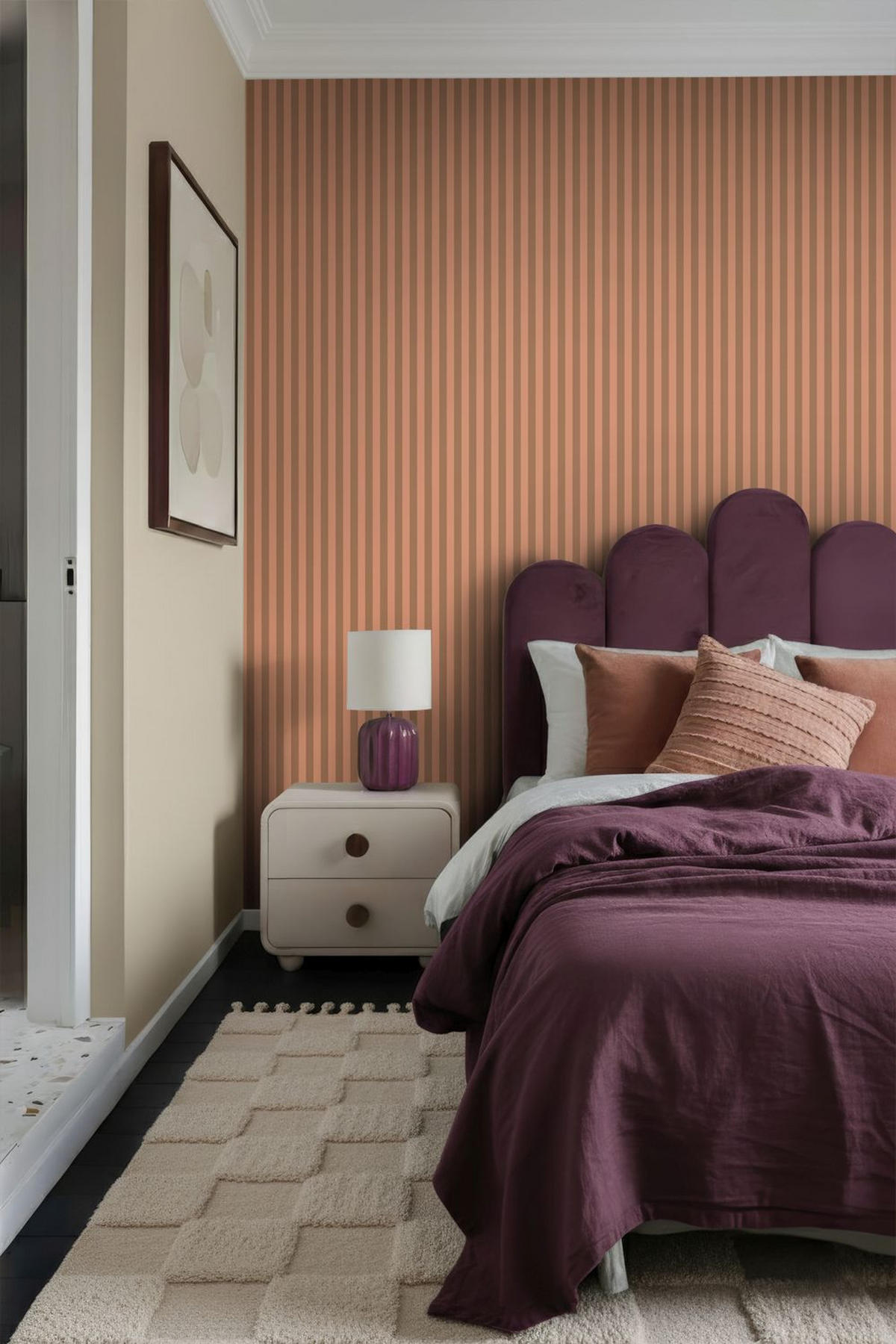 TAPETE Streifen 50 x 900 cm - Pink, Papier (50/900cm) - ESTAhome