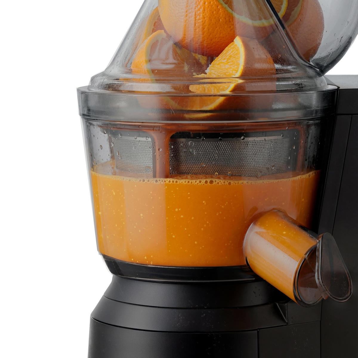 ENTSAFTER GSX24 Schwarz, Obst- und Gemüsesaft-Extraktor, Saftpresse mit Vitamin + - Schwarz, Metall (21.5/57/24cm) - HKoenig