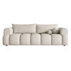 SCHLAFSOFA Dandelino Cremeweiß Boucle - Creme/Schwarz, Kunststoff/Textil (250/90/112cm) - Selsey