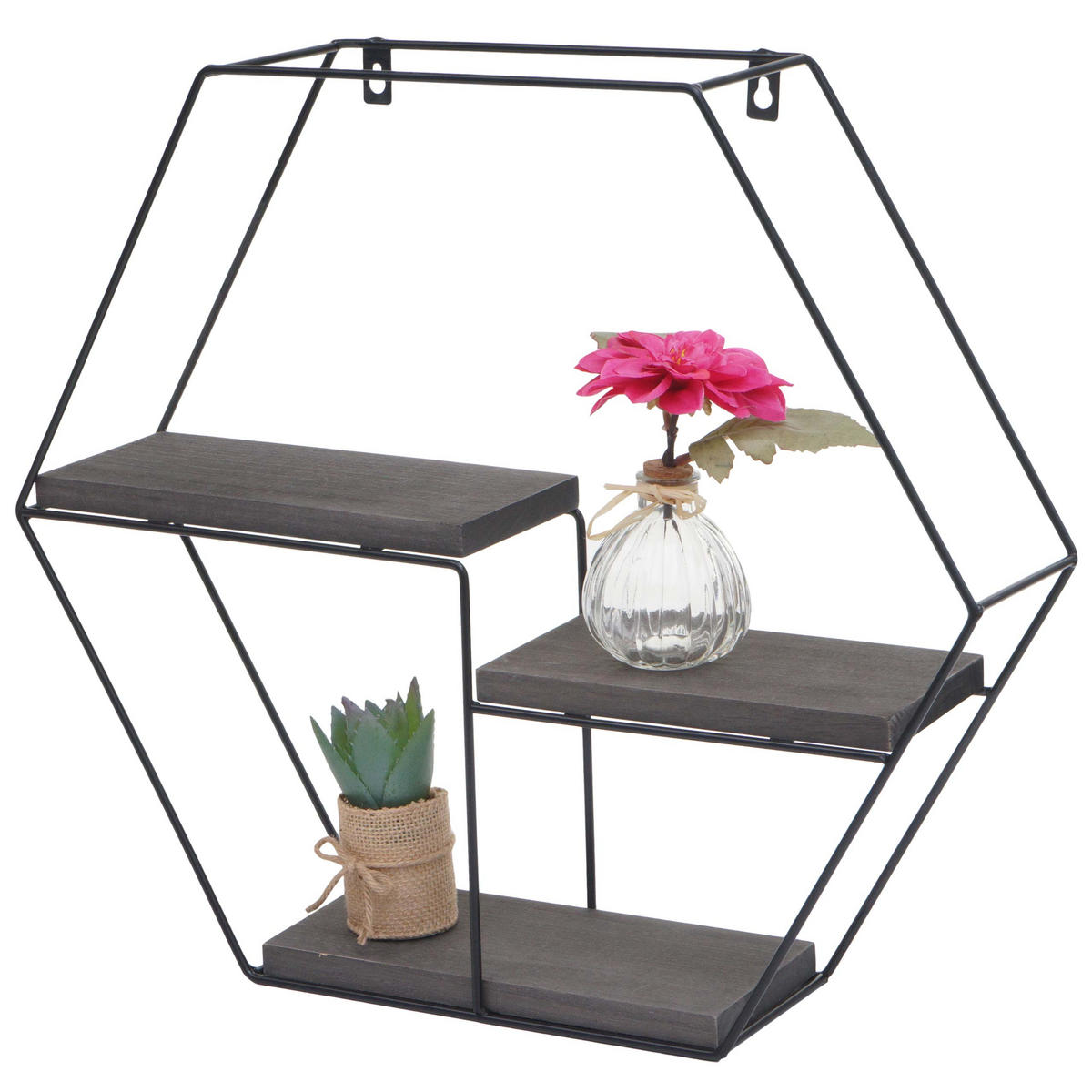 WANDREGAL Grau - Grau, Holz (49/43/11cm) - MCW