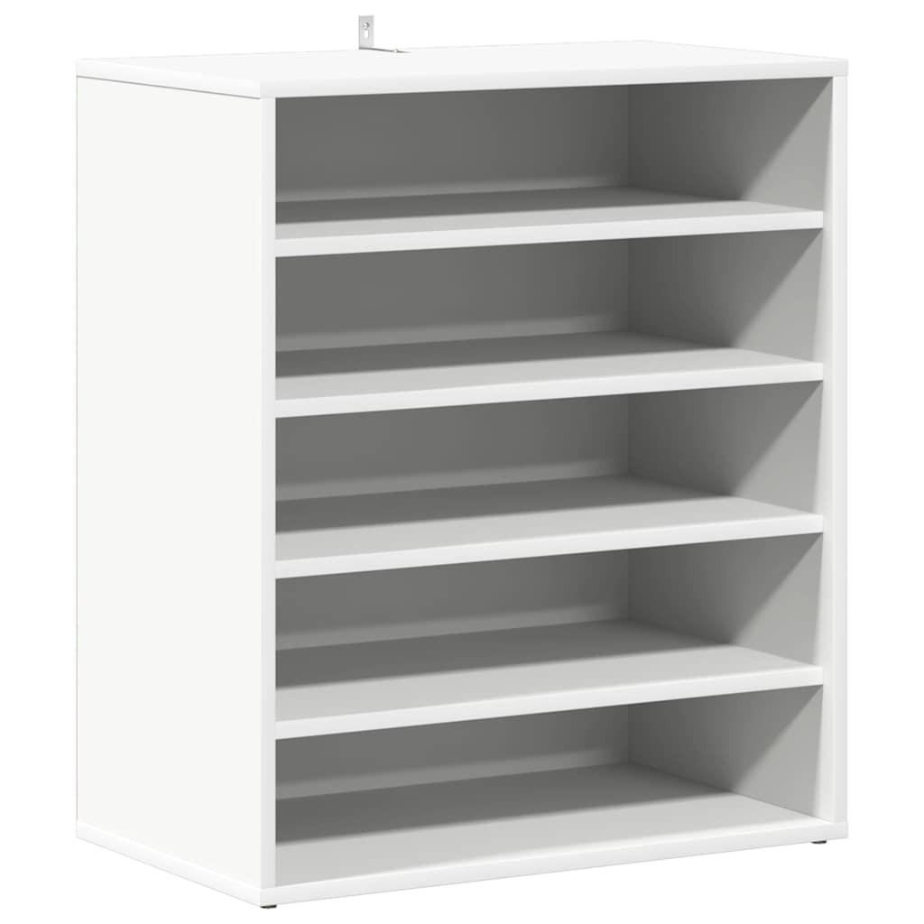 SCHUHSCHRANK Weiss 60/35/70 Cm Holzwerkstoff - Weiß, Holzwerkstoff (35/70/60cm) - vidaXL