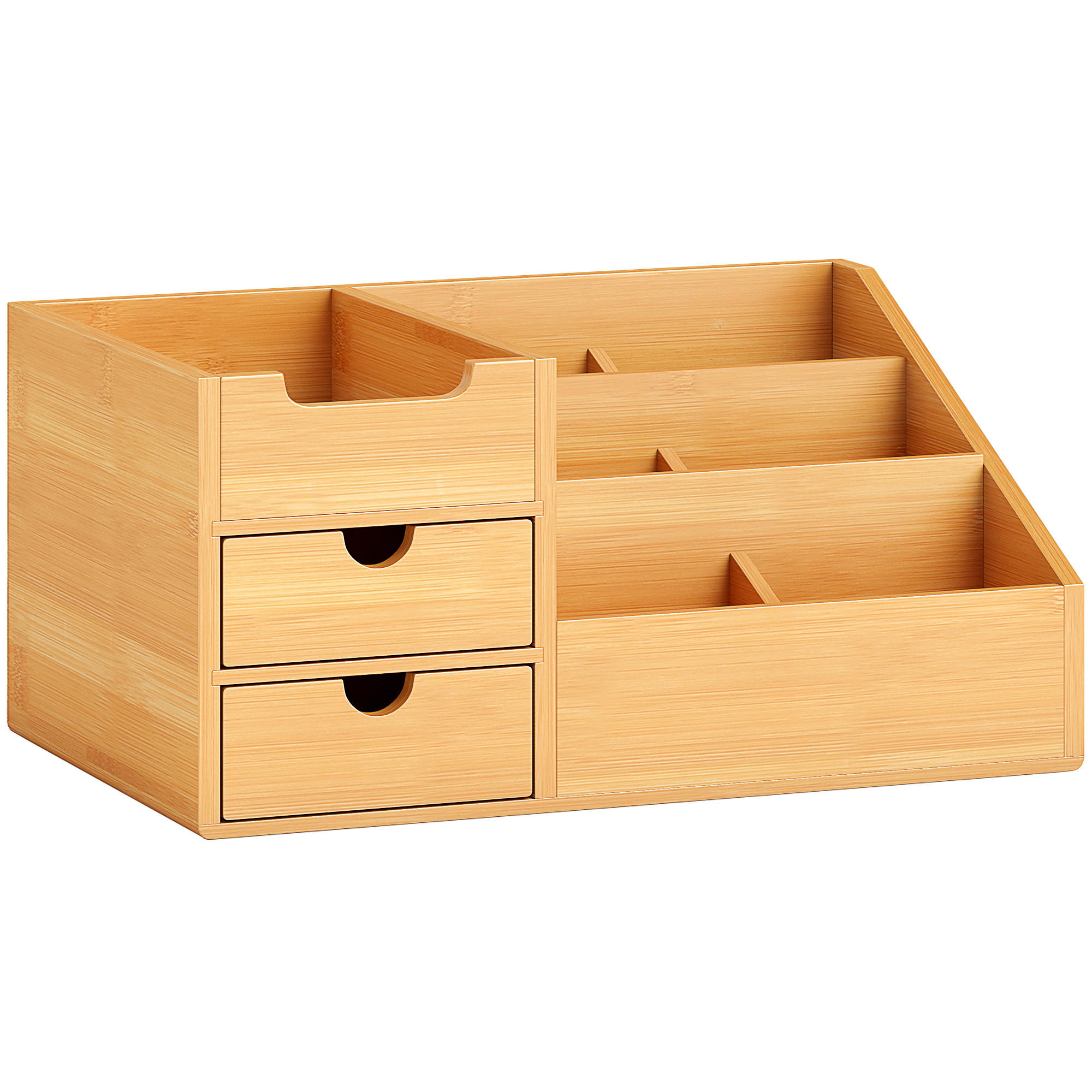 SCHREIBTISCHORGANIZER - Naturfarben, Holz (33/205/155cm) - HOMCOM