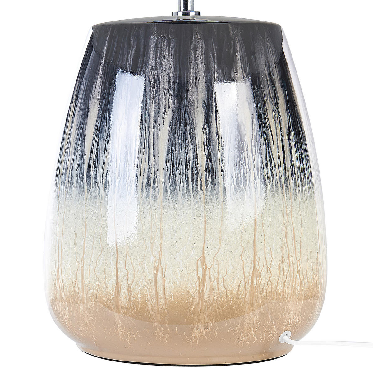 TISCHLAMPE Cidra 48/48/63 cm - Grau, Keramik (48/48/63cm) - Beliani