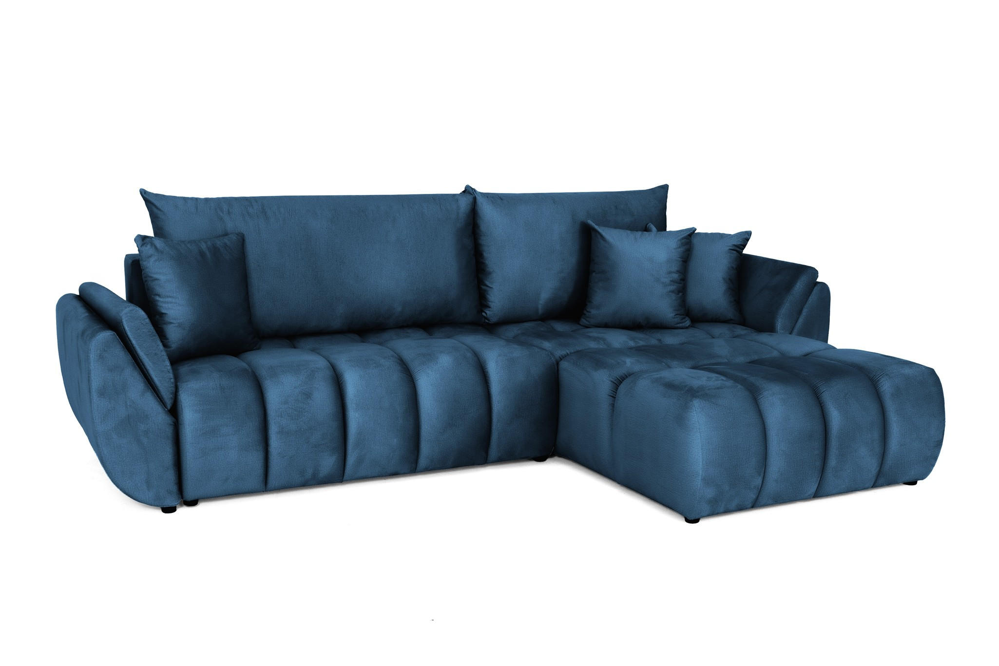ECKSOFA Collin Mit Schlaffunktion - Blau, Holzwerkstoff/Textil (185/280cm) - Fun Möbel