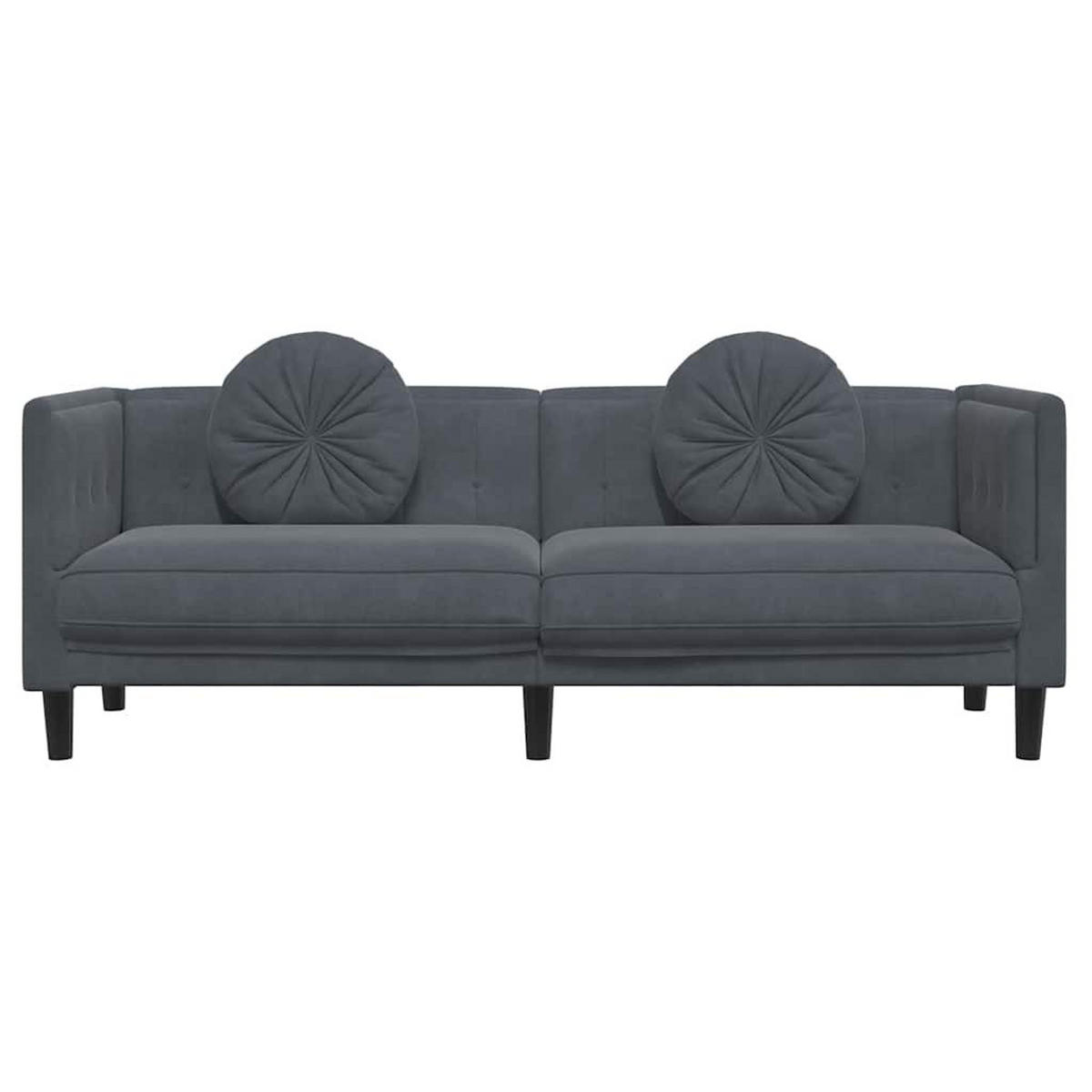 3-SITZER-SOFA Jones - Grau, Naturmaterialien (193.5/77/70cm) - Nettlife