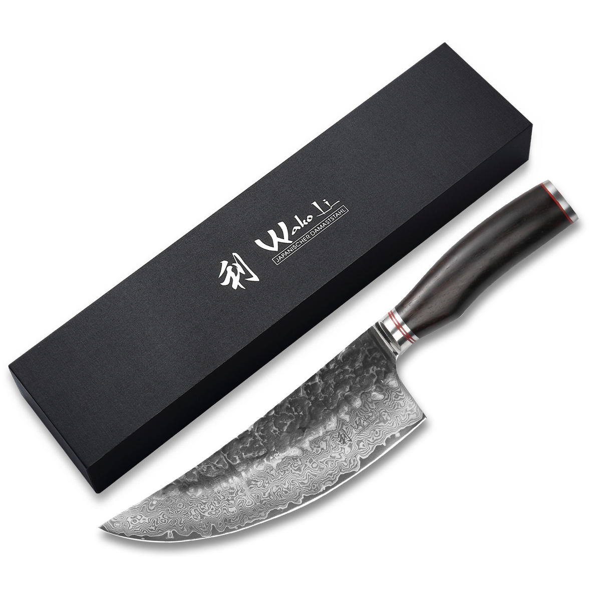 KOCHMESSER 20 cm - Schwarz, Holz/Metall (34cm) - Wakoli